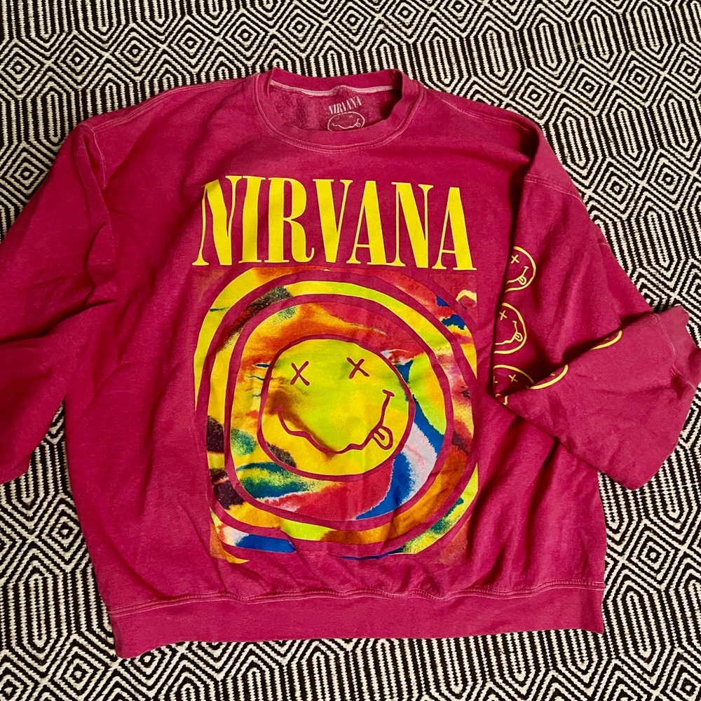 Urban outfitters Nirvana oversized crew sweatshirt.